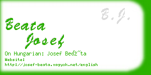 beata josef business card